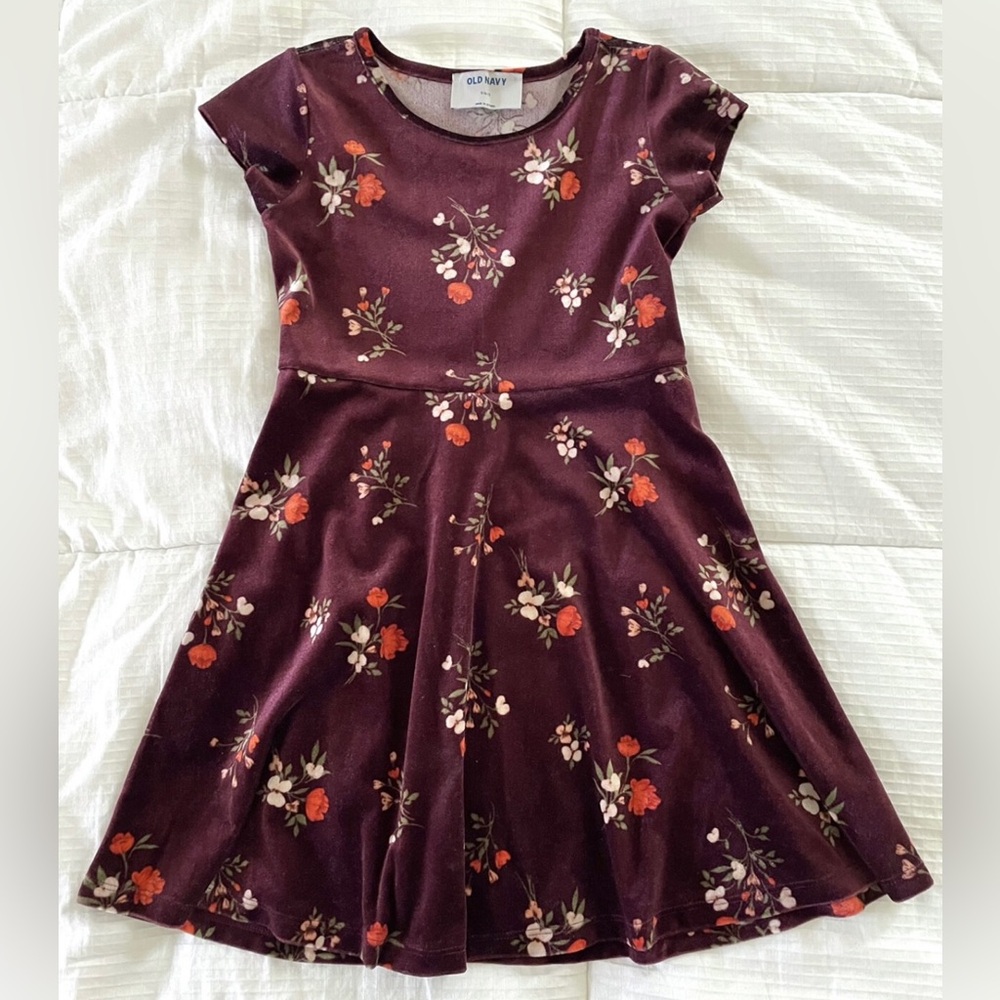 SOLD Old Navy floral velvet dress